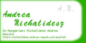 andrea michalidesz business card